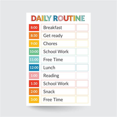 Daily routine scheduling and habits