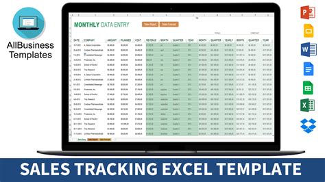 Daily Sales Tracker Excel Template with Filtering