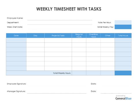 Daily Schedule Template