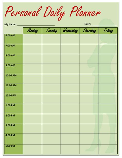 Daily Task Planner Template