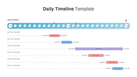 Daily timeline template