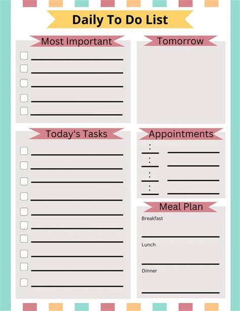 Daily To-Do List Template