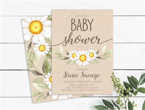 Daisy Baby Shower Invitation