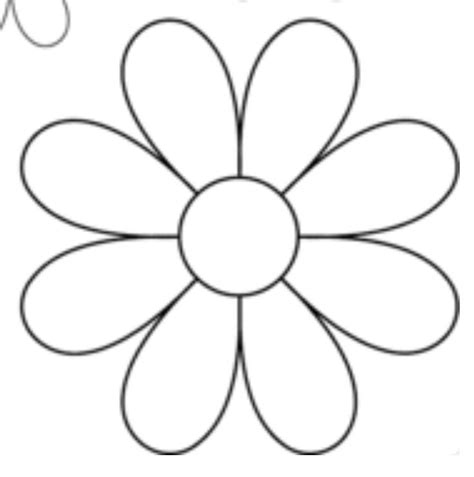 Free printable daisy flower template for kids collage