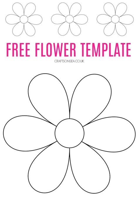 Free printable daisy flower template for kids crafts