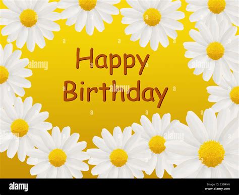 Daisy Template Birthday Card