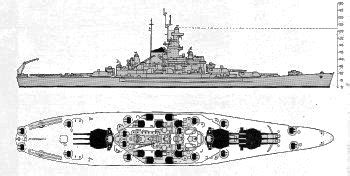 Schematic of the Dakota-class battleship's propulsion system