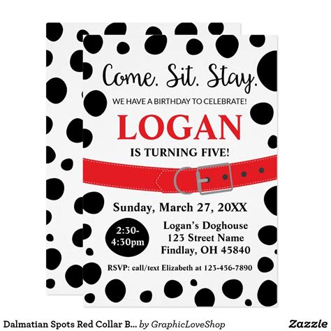 Dalmatian Spots Invitation Ideas