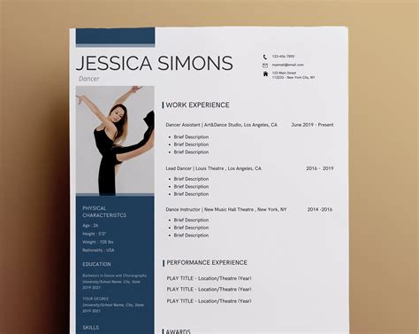 Dance Resume Examples