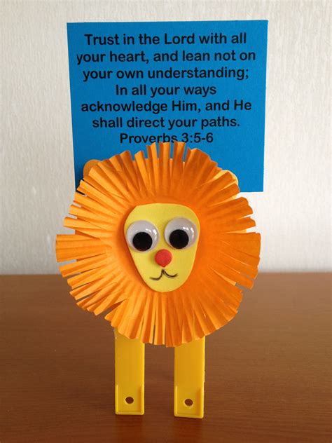 Daniel and the Lions Den Bible Craft Ideas for Kids