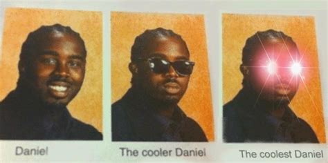 The Daniel Meme Template: A image featuring a bespectacled, curly-haired young man with an unimpressed expression