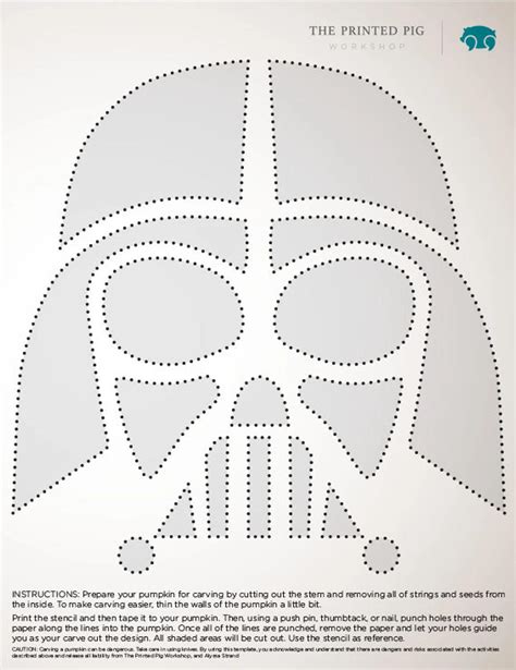 Darth Vader Pumpkin Stencil