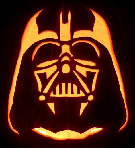 Darth Vader pumpkin template 6