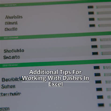 Dash Excel Tips