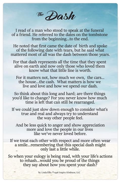 The Dash Poem Meaningful