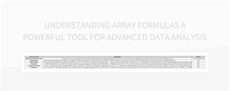 Data Analysis with Array Formulas in Mac Excel