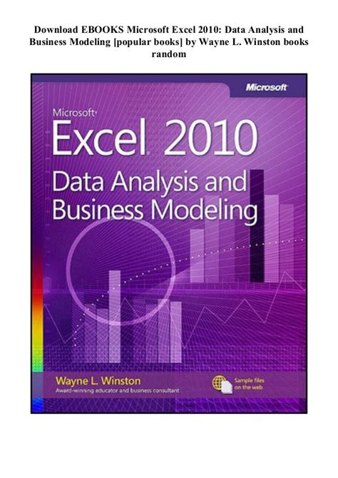 Data Analysis with Excel 2010