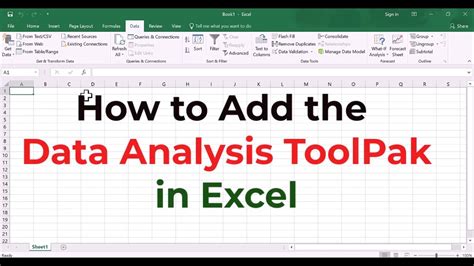 Activating Data Analysis ToolPak