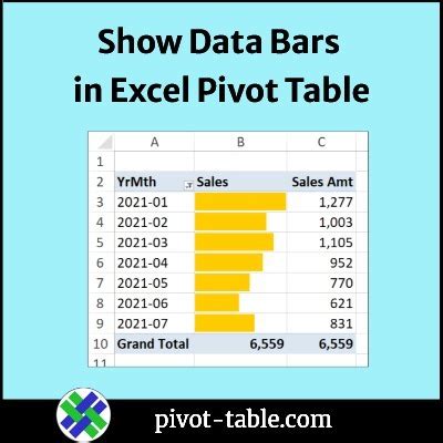 Using Data Bars to Format Pivot Tables