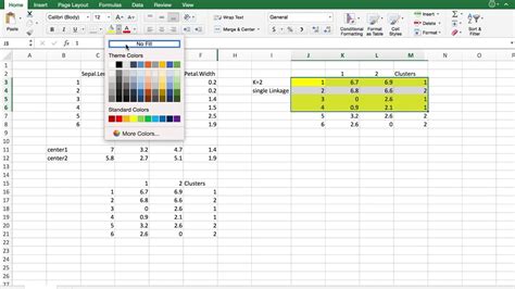 Data Clustering in Excel