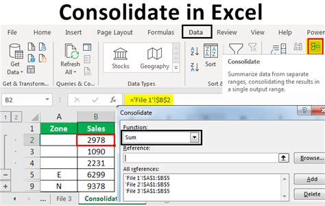 Data Consolidation in Excel