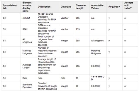 Data Dictionary Example 1