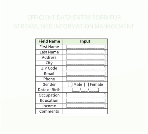 Benefits of Using an Excel Data Entry Form Template