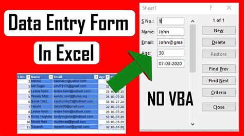 Data Entry Form Template Version