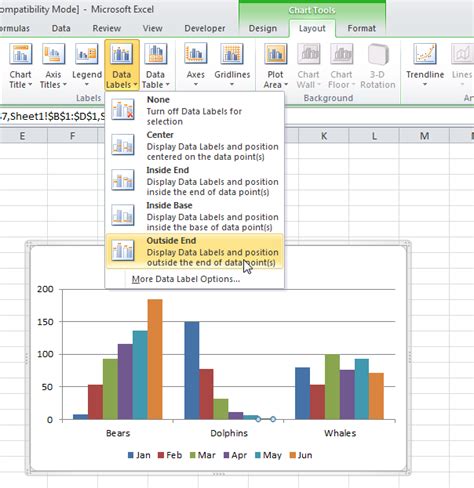 Data Labels in Excel for Mac