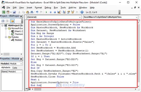 Data Splitting Excel VBA Add-in