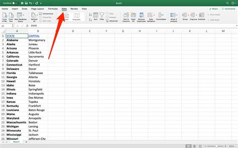 Using the Data Tab in Excel for Mac