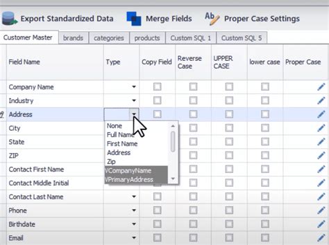 Data Type Matching Solution