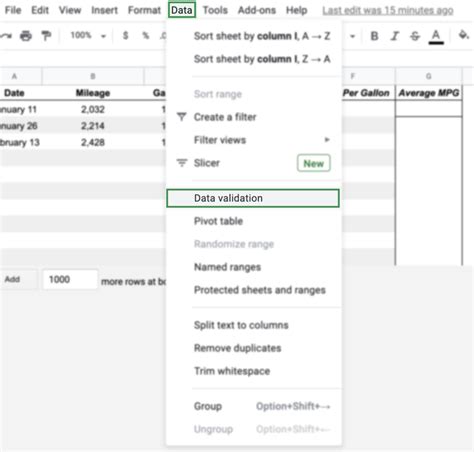 Data Validation Add-ons Gallery