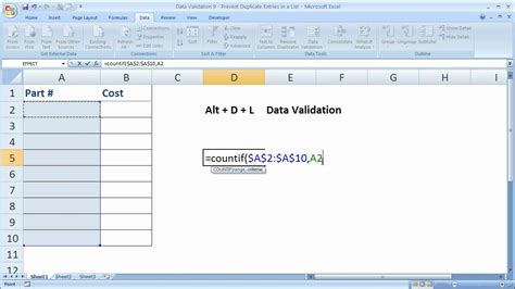 Using data validation to count duplicates in Google Sheets