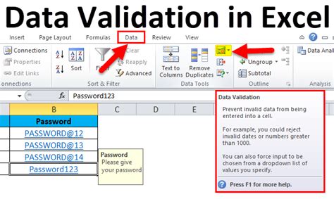 Data Validation Example 1