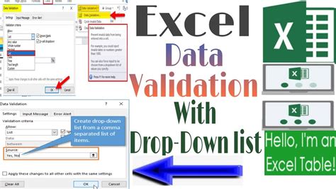 Using data validation to hide used items in Excel drop-down lists