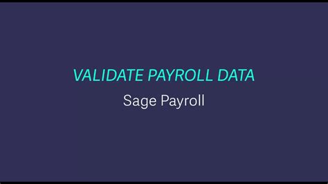 Data Validation for Payroll