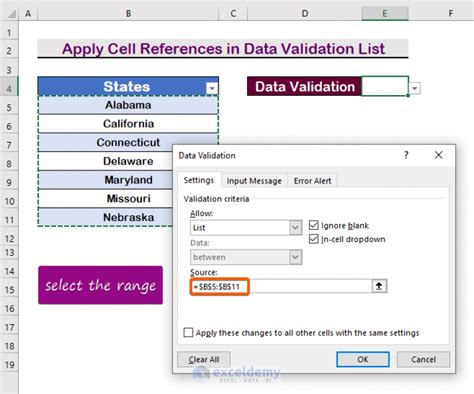 Data Validation List Yes No