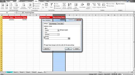 Data Validation Rules in Google Sheets