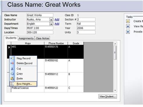 Datasheet Row Resizing