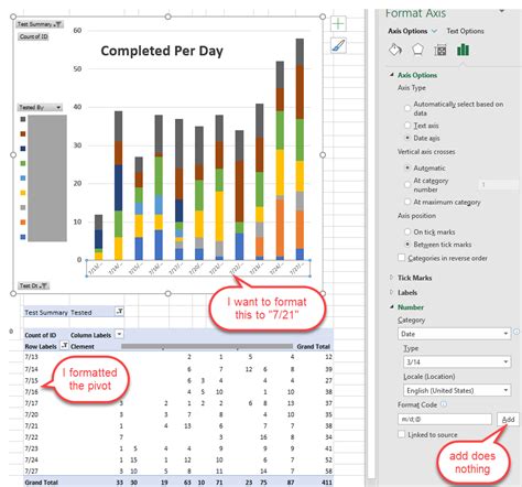 Date Axis Formatting in Excel