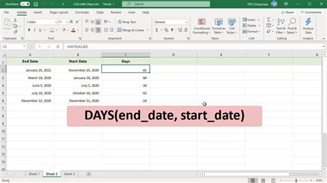 Date Calculation in Excel