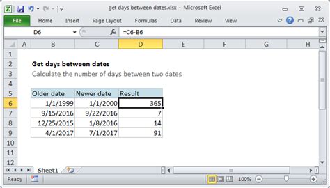 Date Calculation Formula in Excel