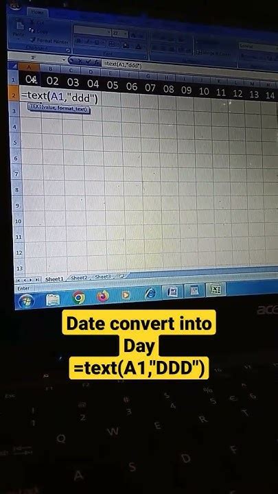 Shortcuts for date conversion in Excel