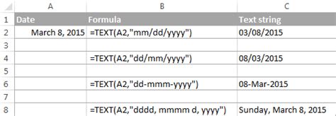 Using the TEXT function to convert dates