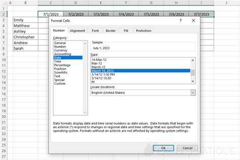 Date Format in Excel