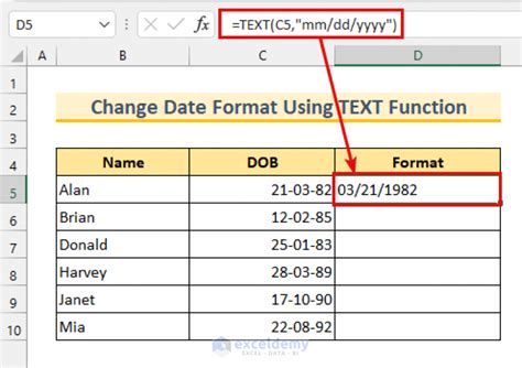 Date Format in Excel