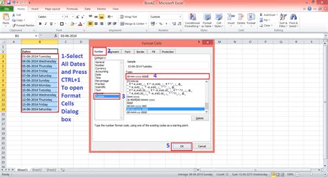 Date Formatting in Excel Example 4