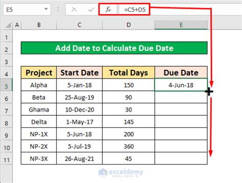 Excel Date Formula