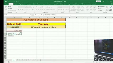 Using date functions for age calculation